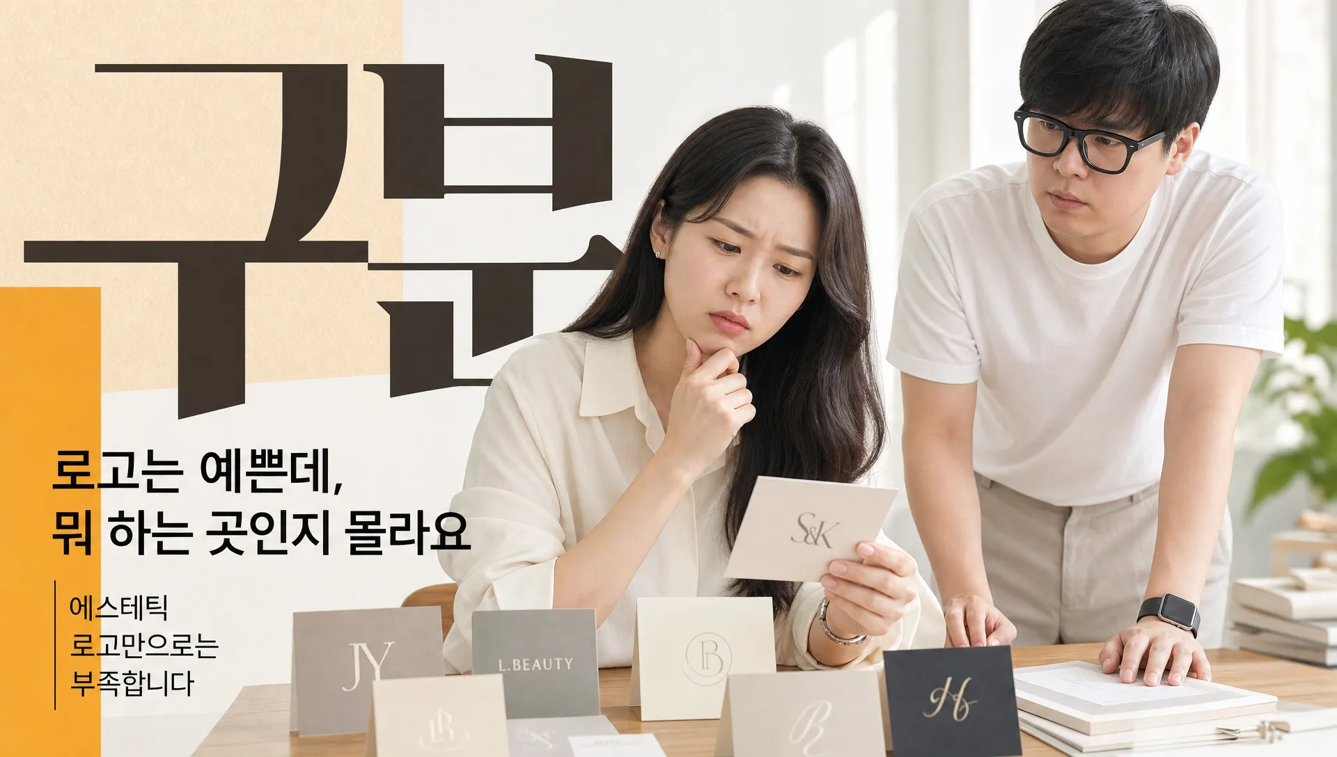 S&K로 만든 에스테틱 로고, 예쁜데 손님이 그냥 지나가는 이유