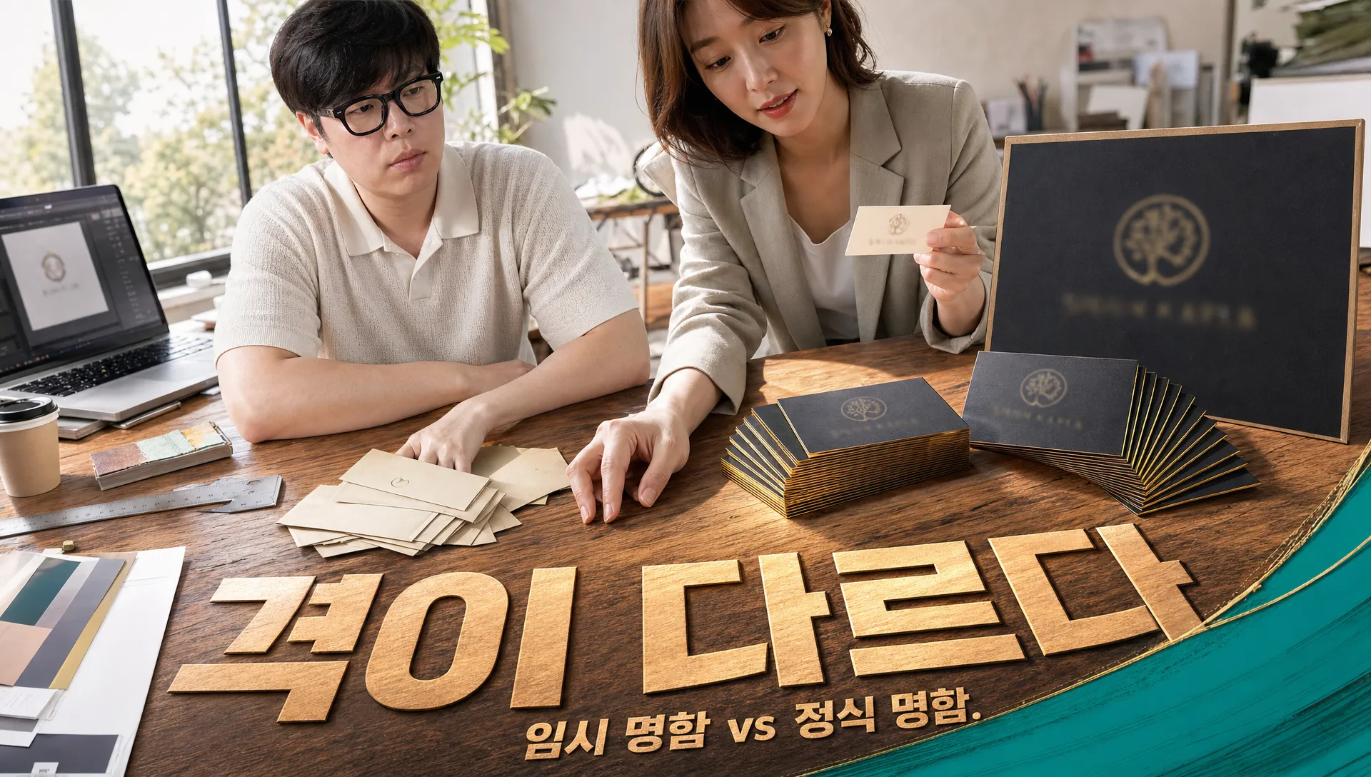 임시 로고 명함과 정식 로고 명함, 무엇이 다른가