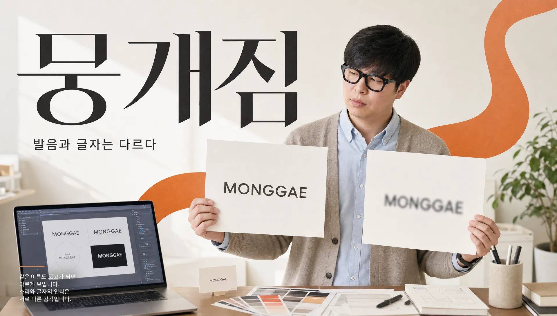 좋은 이름 로고로 옮기면 뭉개져 보이는 이유
