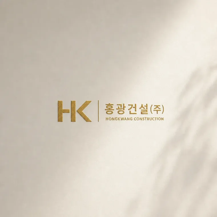 건설·인테리어 로고 디자인 — 신뢰받는 고급 건설사 건설·인테리어 기업 로고