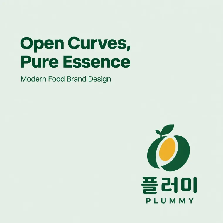 농식품·축산 로고 디자인 — 황매실의 우아함을 기하로 담다 농식품 브랜드 로고
