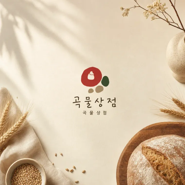 농식품·축산 로고 디자인 — 농부의 손 빵이 되다 농식품 브랜드 로고