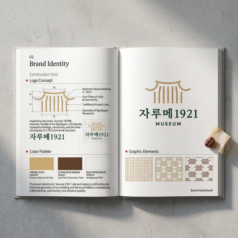 그 외 로고 디자인 — 100년 한옥에서 만나는 특별한 커피 경험 브랜드 로고