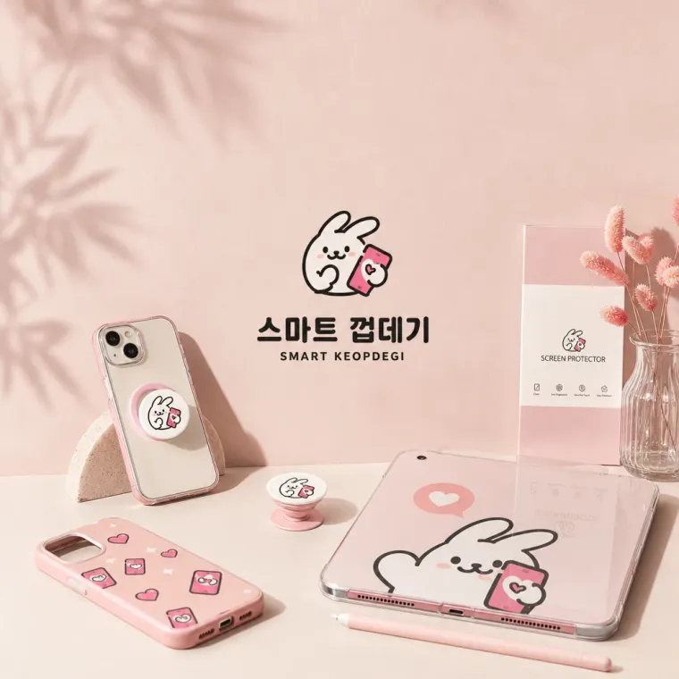 제조·유통 로고 디자인 — 귀엽고 경쾌한 조합형 제조·유통 기업 로고