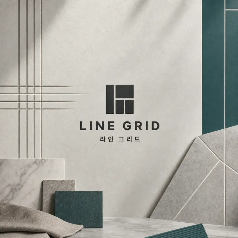 건설·인테리어 로고 디자인 — 미니멀한 조합형 건설·인테리어 기업 로고
