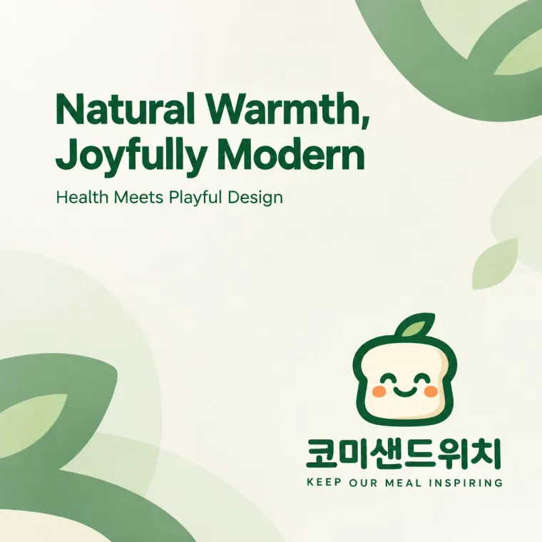 음식점·외식 로고 디자인 — 귀엽고 경쾌한 조합형 음식점 로고