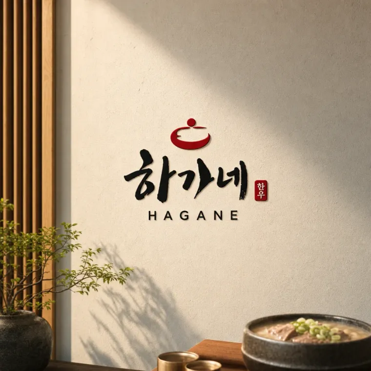 음식점·외식 로고 디자인 — 한우의 따뜻함 음식점 로고