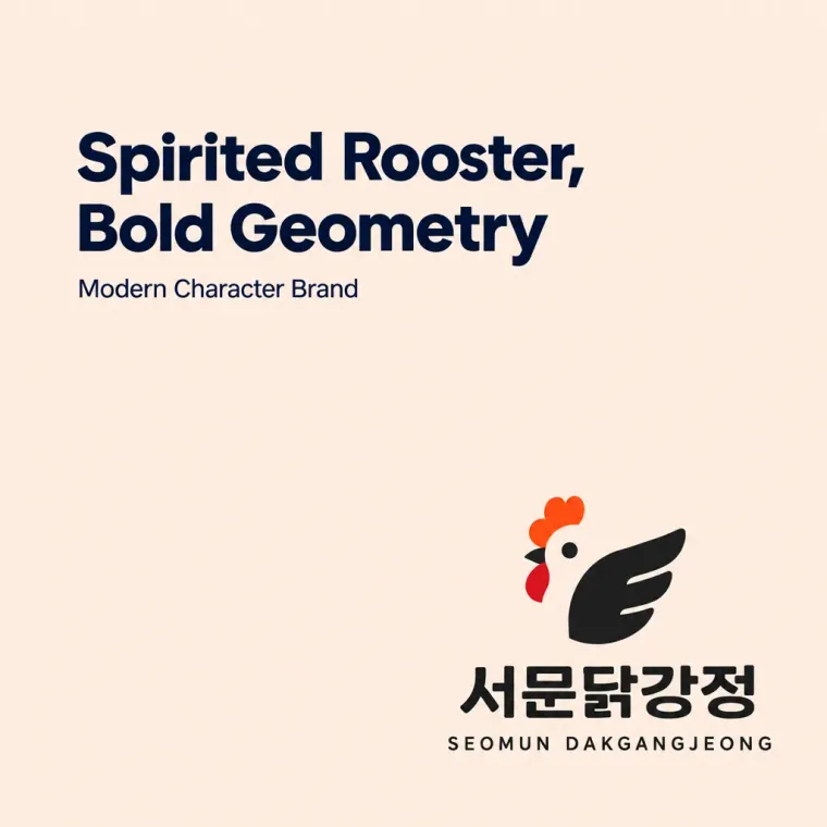 음식점·외식 로고 디자인 — 검정 톤 모던 음식점 로고