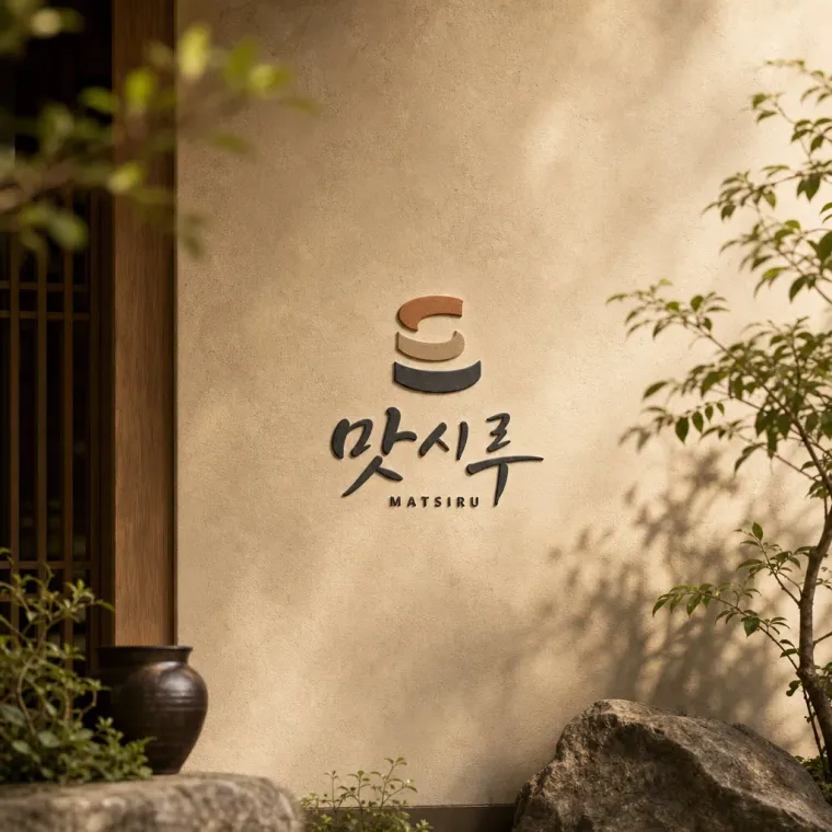 음식점·외식 로고 디자인 — 클래식한 조합형 음식점 로고