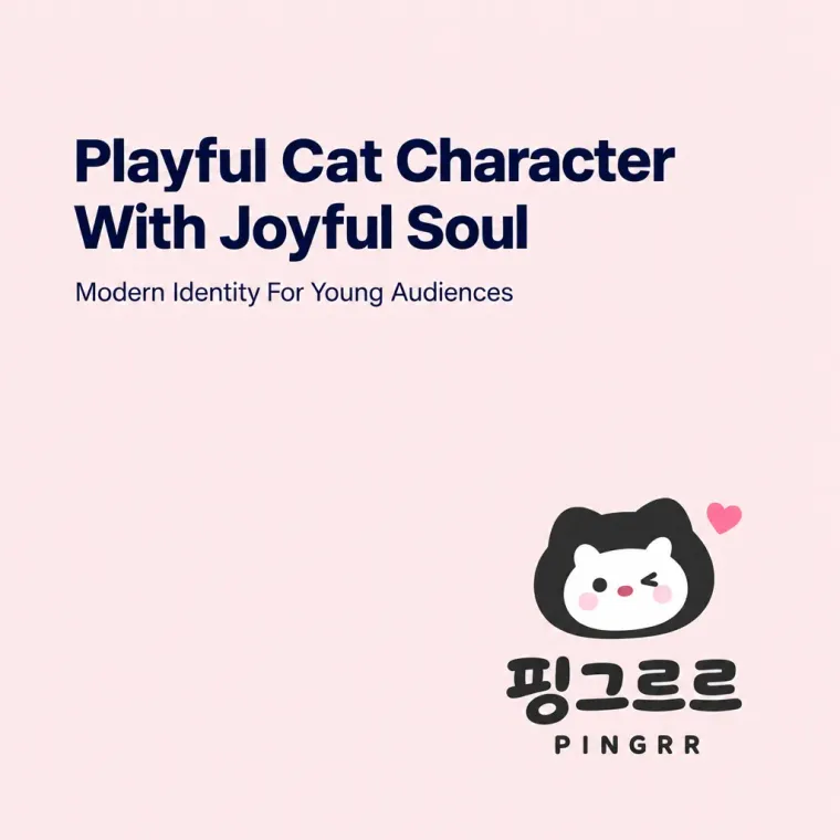 생활·서비스 로고 디자인 — 미니멀 라인드로잉 마스코트 시스템 생활 서비스 브랜드 로고