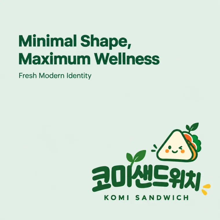 음식점·외식 로고 디자인 — 상큼함과 귀여움의 둥근 캐릭터 음식점 로고
