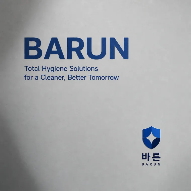 생활·서비스 로고 디자인 — 신뢰와 청결의 파란 기하학 생활 서비스 브랜드 로고