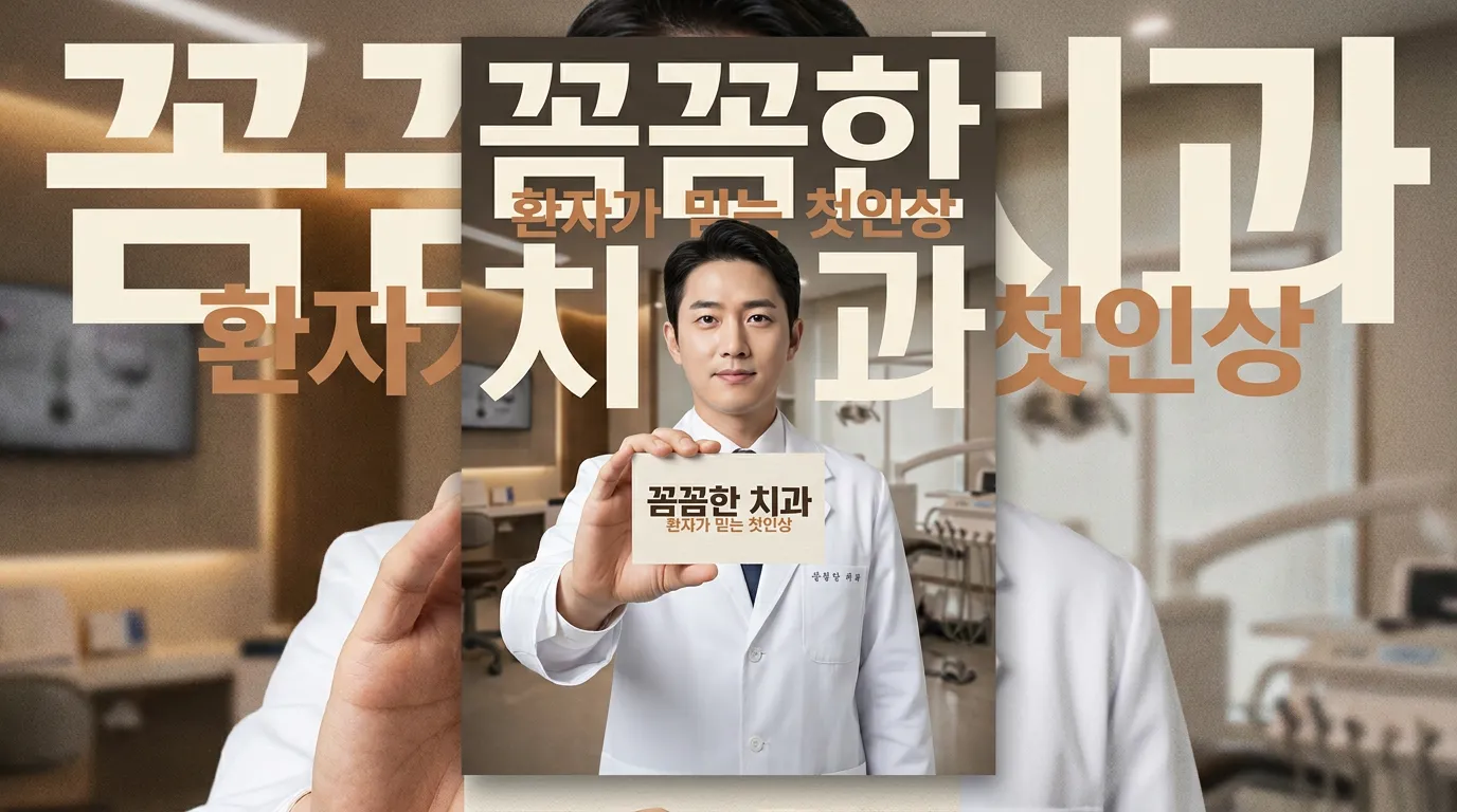 여러 치과 로고 시안의 폰트 굵기와 자간을 비교하는 디자이너의 작업 화면