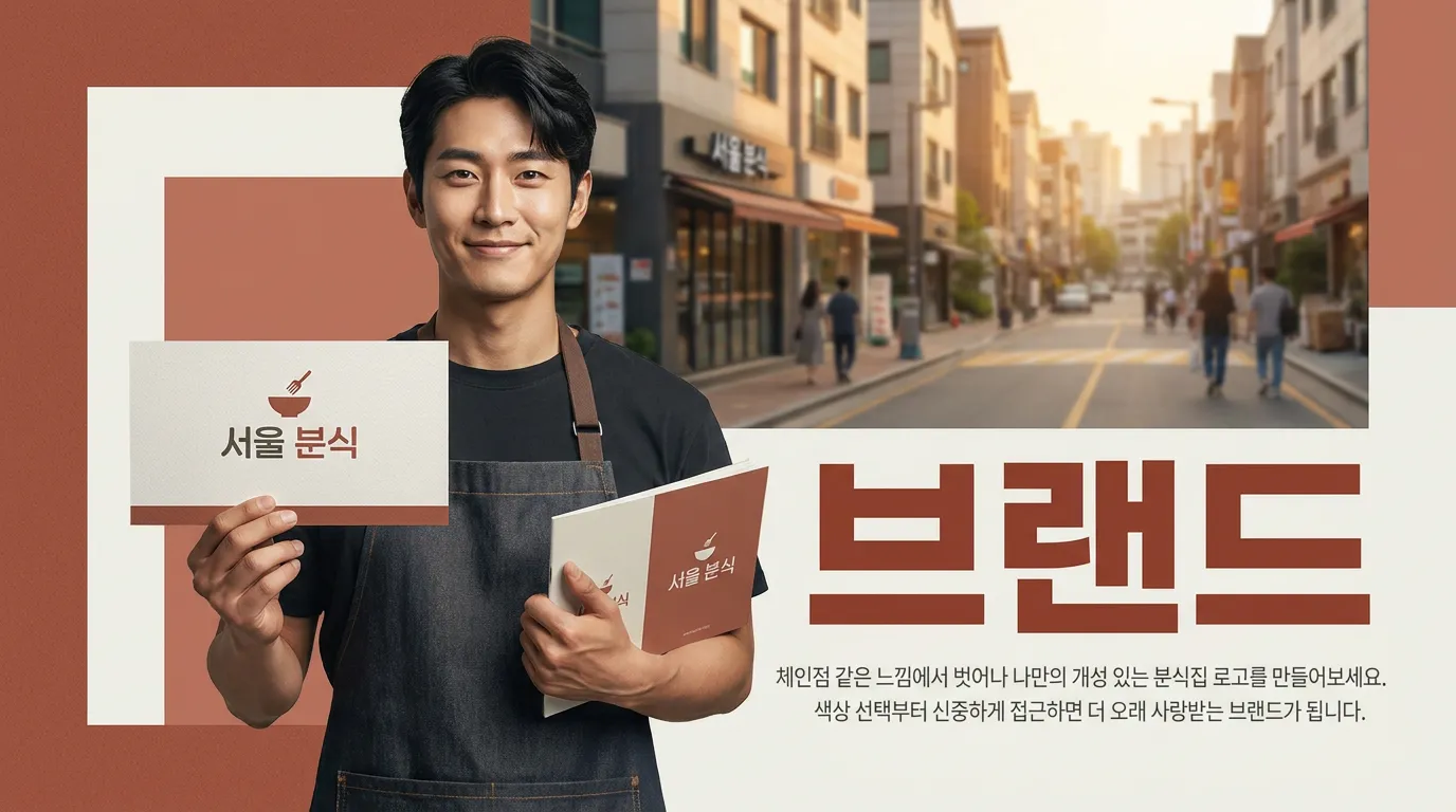 분식집 로고 디자인, 빨간색부터 고르면 3개월 뒤 후회합니다