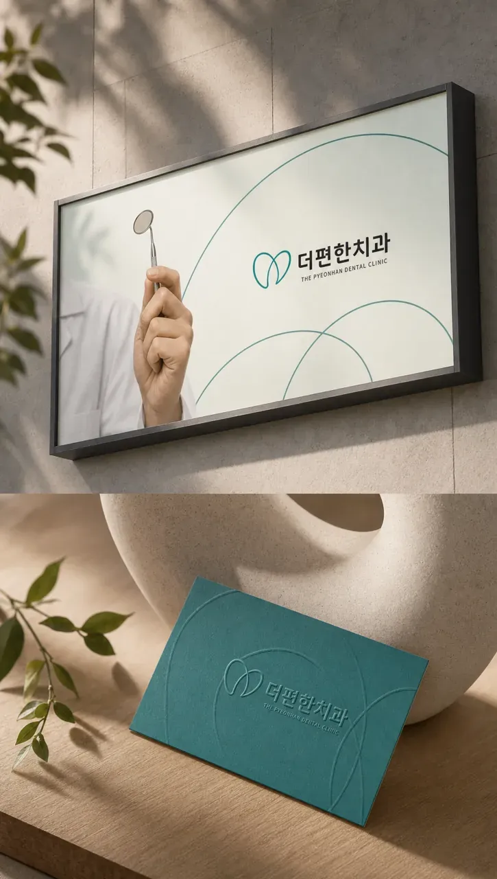치과 로고 디자인 — 부드러운 신뢰의 형태 치과 로고