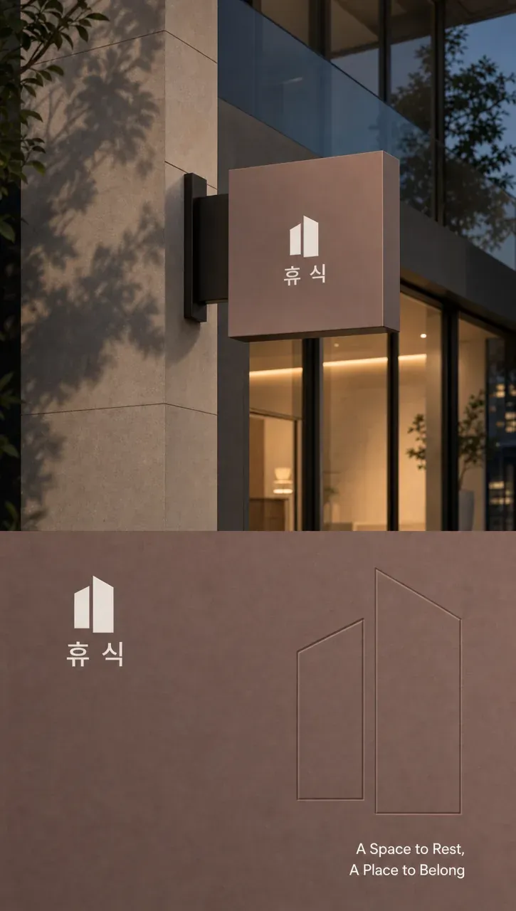 금융·부동산 로고 디자인 — 도심 속 고요한 기준 금융·부동산 기업 로고