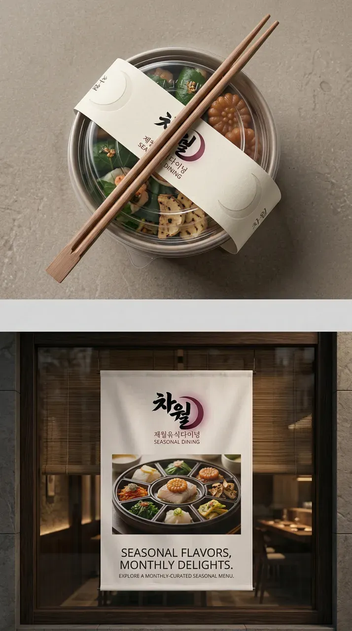 그 외 로고 디자인 — 달마다 찾고 싶은 제철의 맛 브랜드 로고