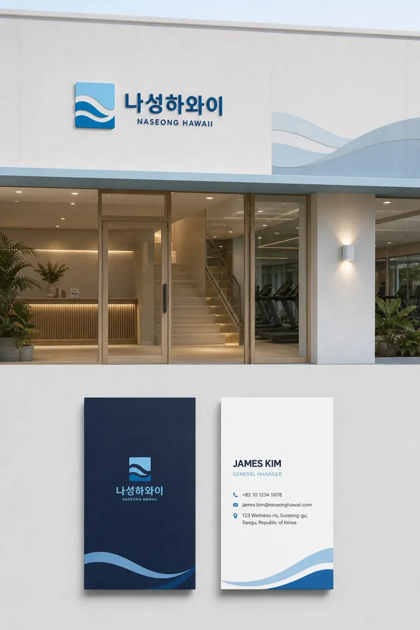 스포츠·피트니스 로고 디자인 — 파동 속 구조의 안정감 스포츠 브랜드 로고
