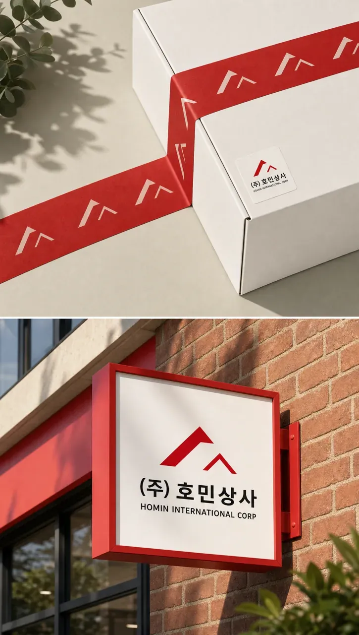 제조·유통 로고 디자인 — 신뢰감 있는 조합형 제조·유통 기업 로고