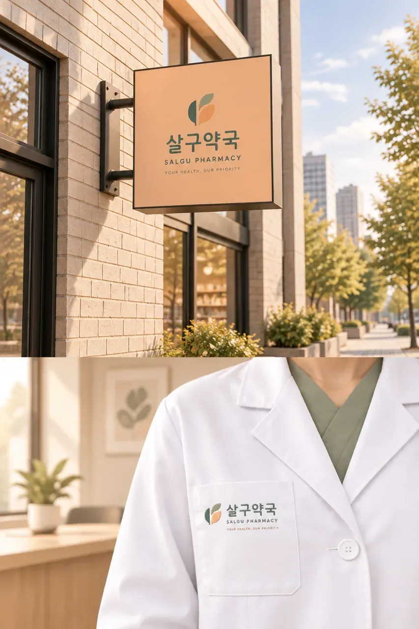 약국·제약 로고 디자인 — 모던함 속의 따뜻한 신뢰 약국 로고