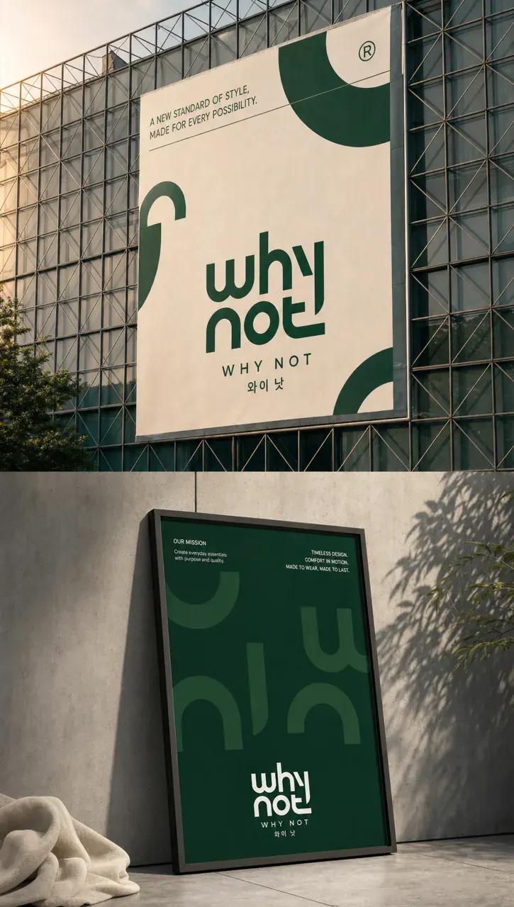 패션·의류 로고 디자인 — 미니멀한 워드마크 패션 브랜드 로고