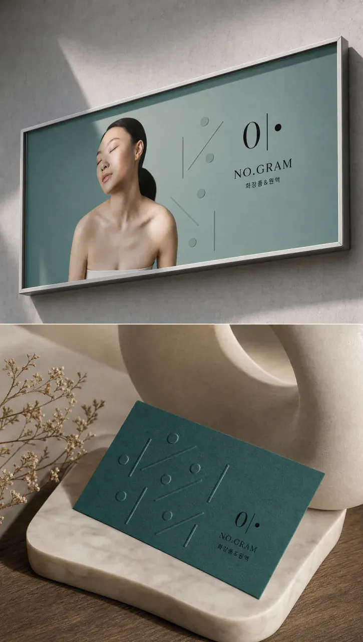 뷰티·미용 로고 디자인 — 미니멀한 조합형 뷰티 브랜드 로고