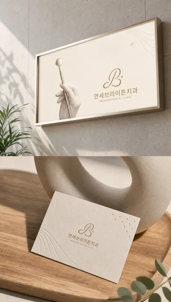 치과 로고 디자인 — 신뢰하는 밝음 치과 로고