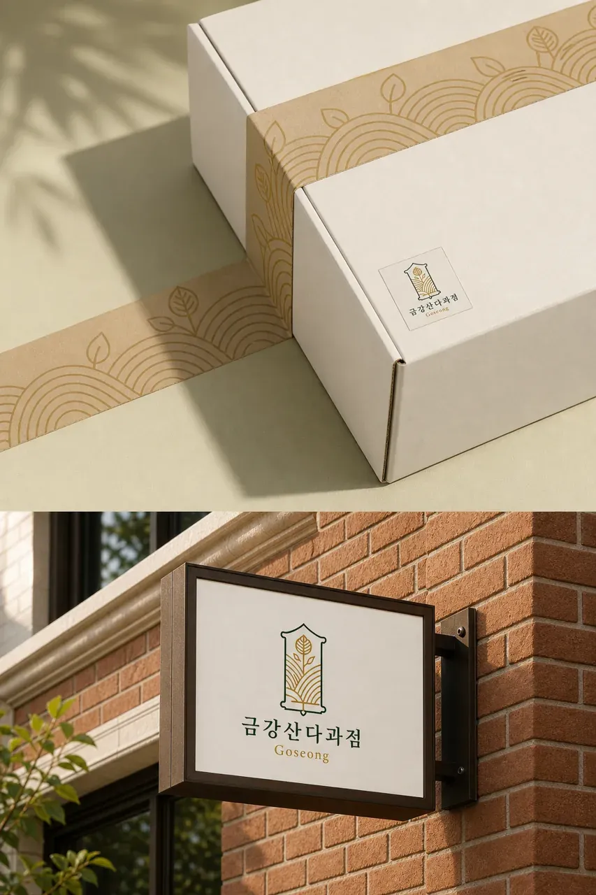 그 외 로고 디자인 — 전통과 모던함이 조화된 브랜드 로고 적용 예시