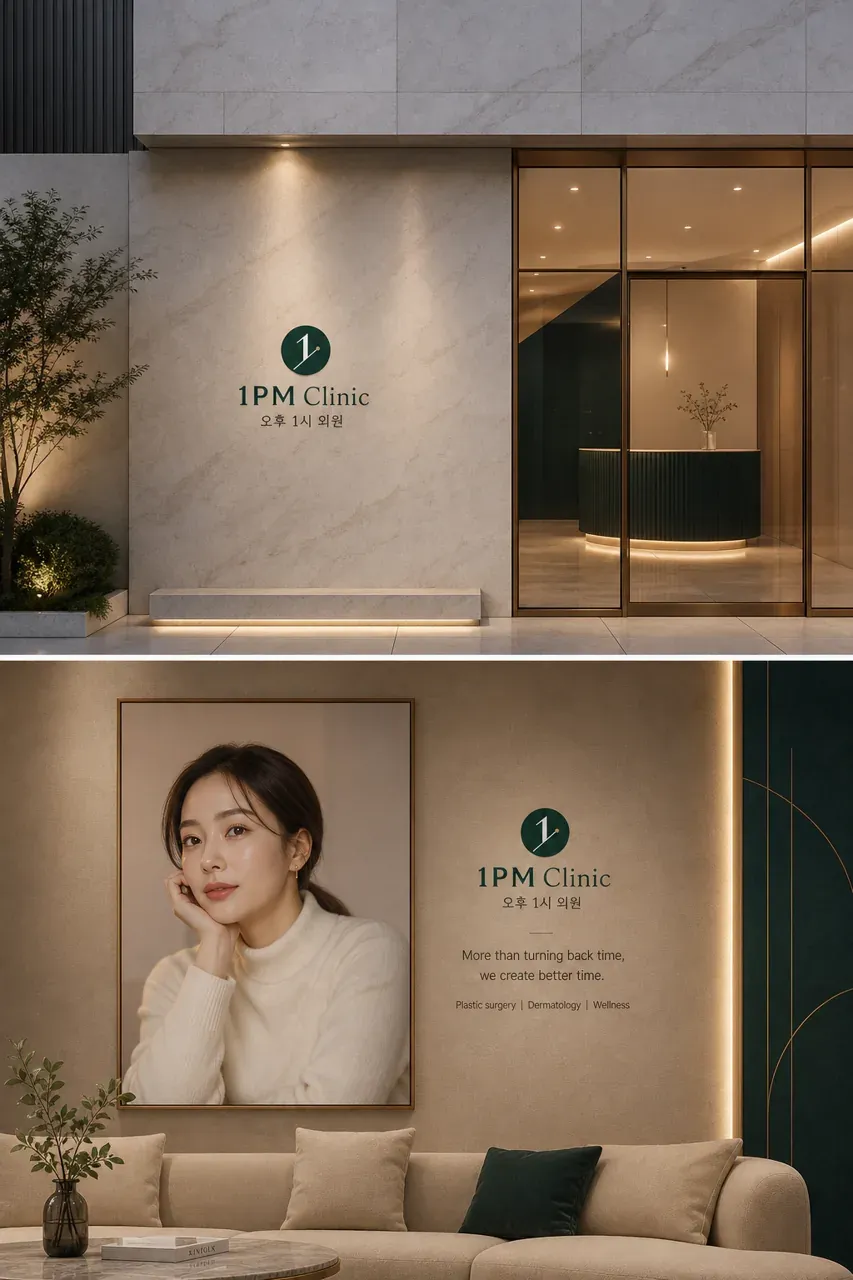 병원·의원 로고 디자인 — 기하로 담다 병원 로고