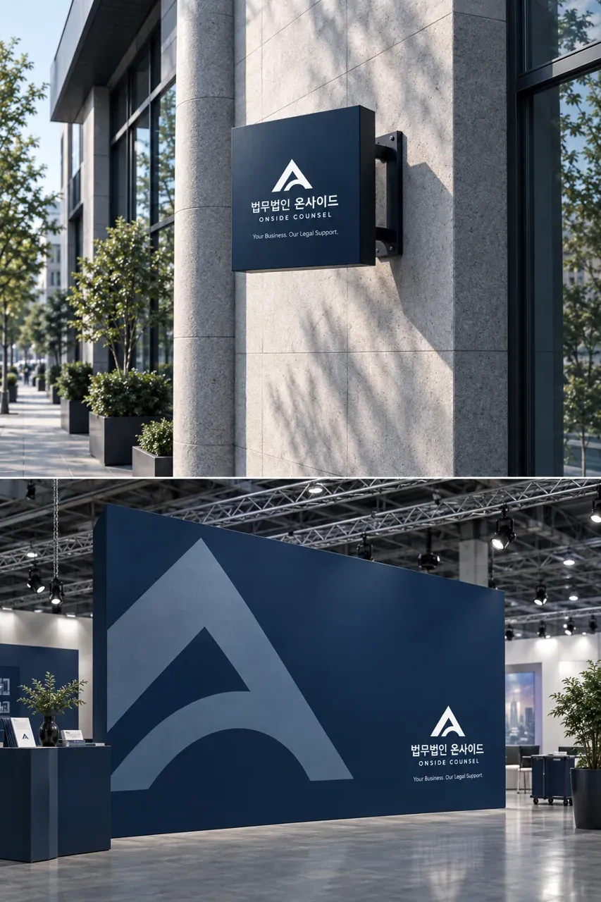 법률·세무·특허 로고 디자인 — 모던하고 세련된 조합형 법률사무소 로고