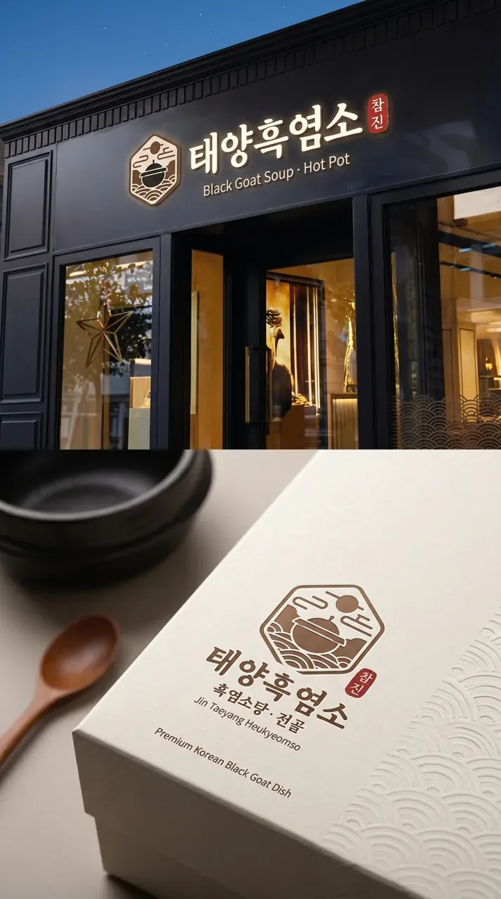 그 외 로고 디자인 — 손님이 한눈에 알아보는 정통 흑염소탕집 브랜드 로고