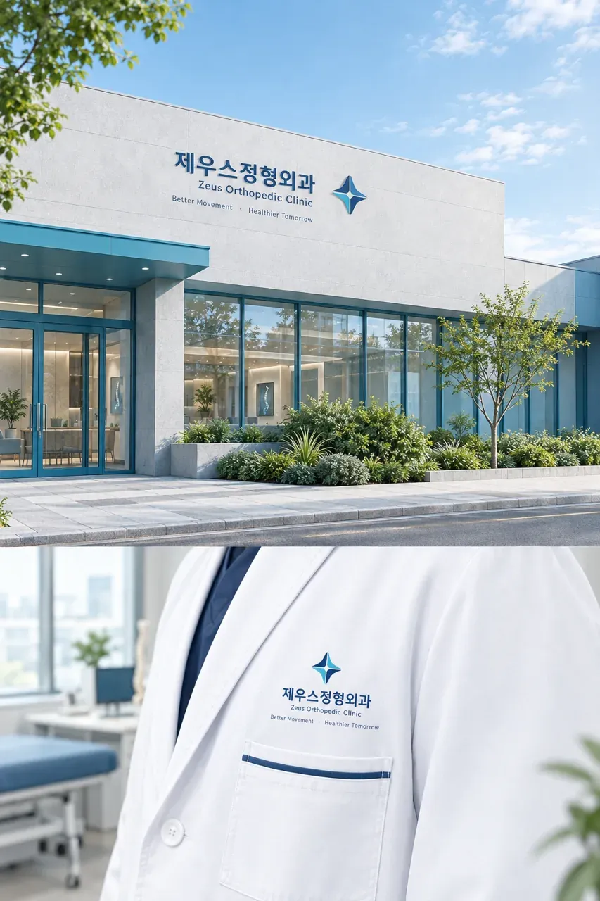 병원·의원 로고 디자인 — 척추를 세우는 신뢰 병원 로고