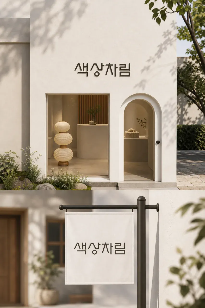 생활·서비스 로고 디자인 — 클래식한 조합형 생활 서비스 브랜드 로고