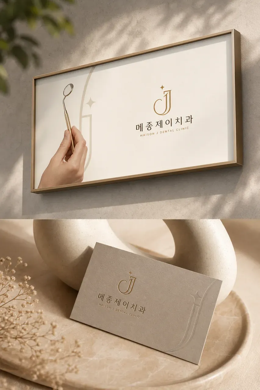 치과 로고 디자인 — 장인의 정성을 담은 미니멀 치과 로고