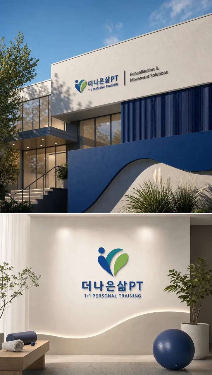 스포츠·피트니스 로고 디자인 — 모던하고 세련된 조합형 스포츠 브랜드 로고
