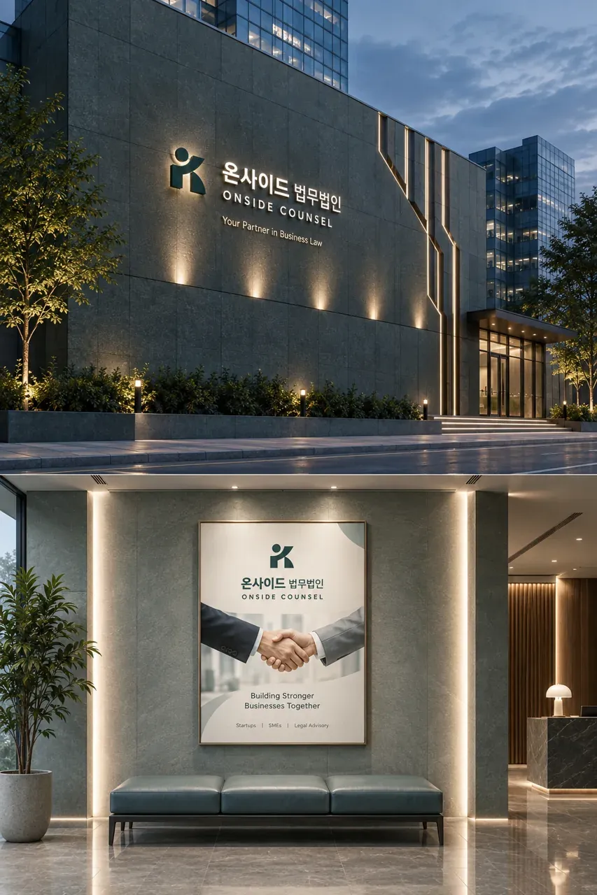 법률·세무·특허 로고 디자인 — 모던하고 세련된 조합형 법률사무소 로고