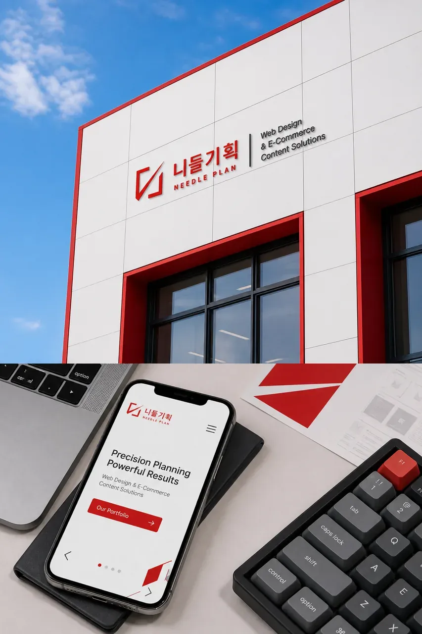 IT·테크 로고 디자인 — 예리한 통찰력을 담은 미니멀 브랜드 IT 서비스 로고