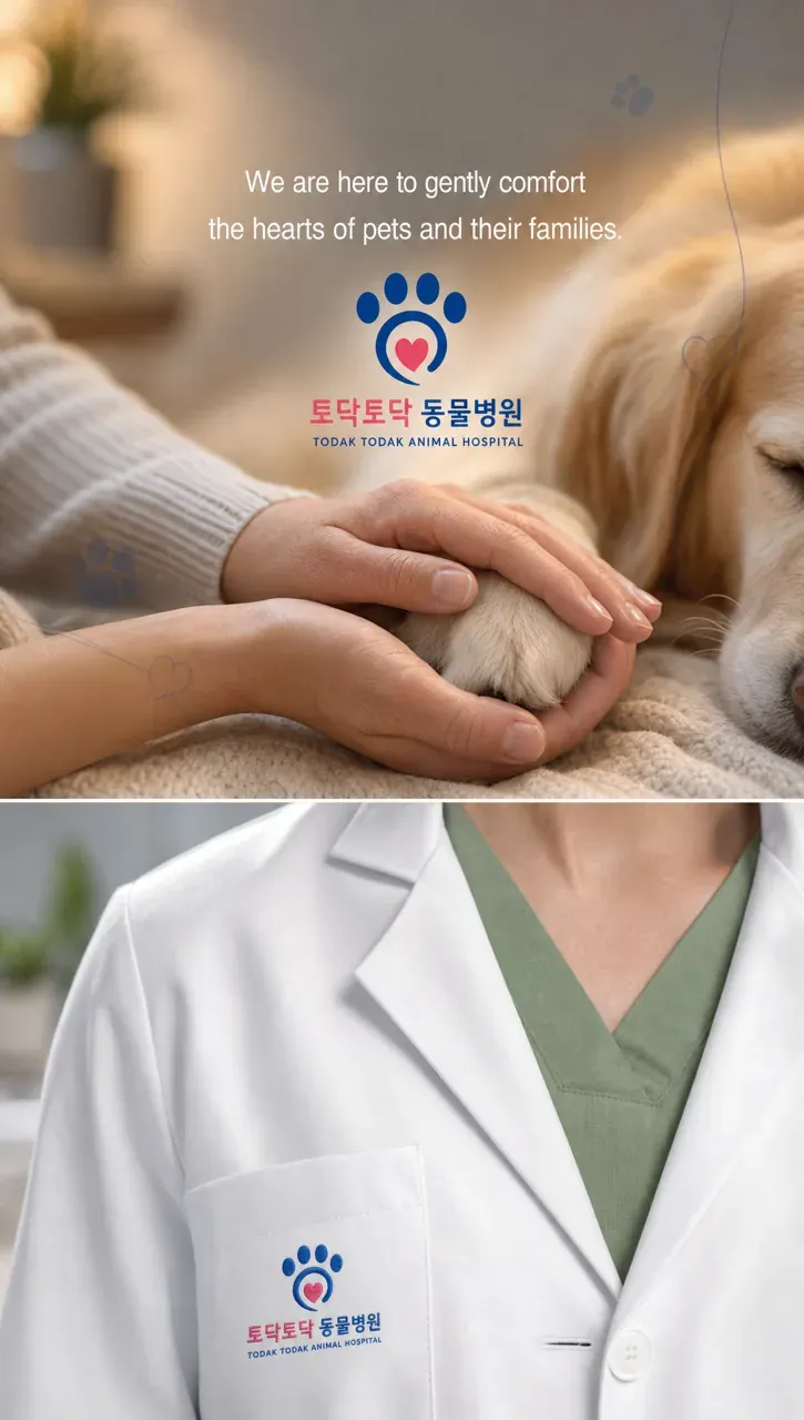 반려동물 로고 디자인 — 손길의 신뢰와 온기 반려동물 브랜드 로고