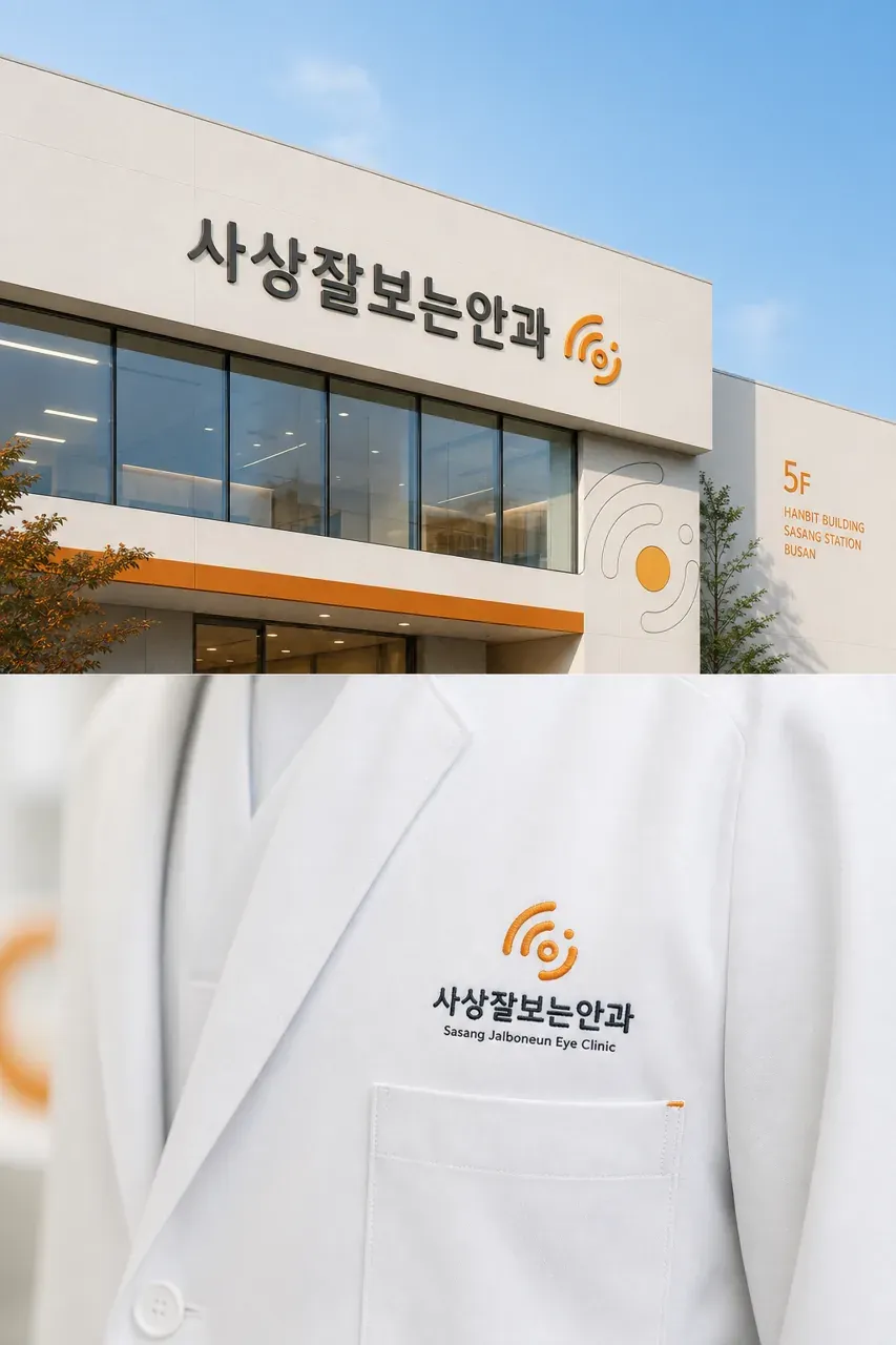 병원·의원 로고 디자인 — 정밀함의 기하학 병원 로고