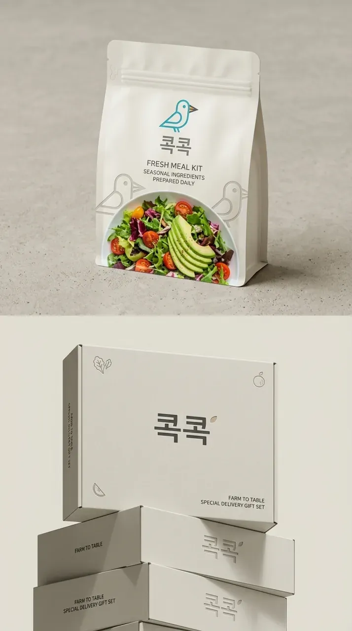 그 외 로고 디자인 — 따뜻하고 친근한 브랜드 로고 적용 예시