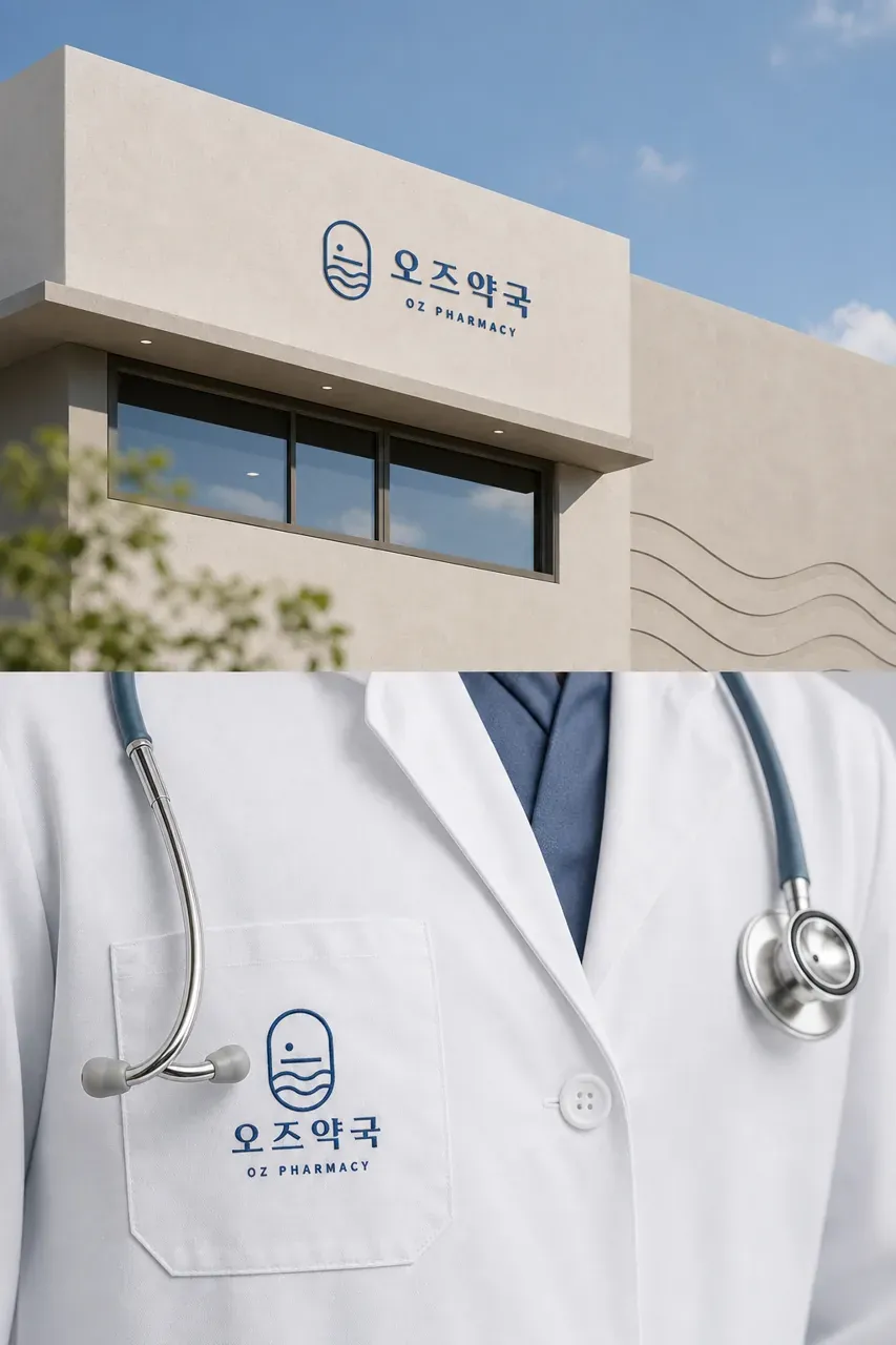 약국·제약 로고 디자인 — 제주 로컬 언어와 동화적 친근함을 담은 웰니스 약국 로고
