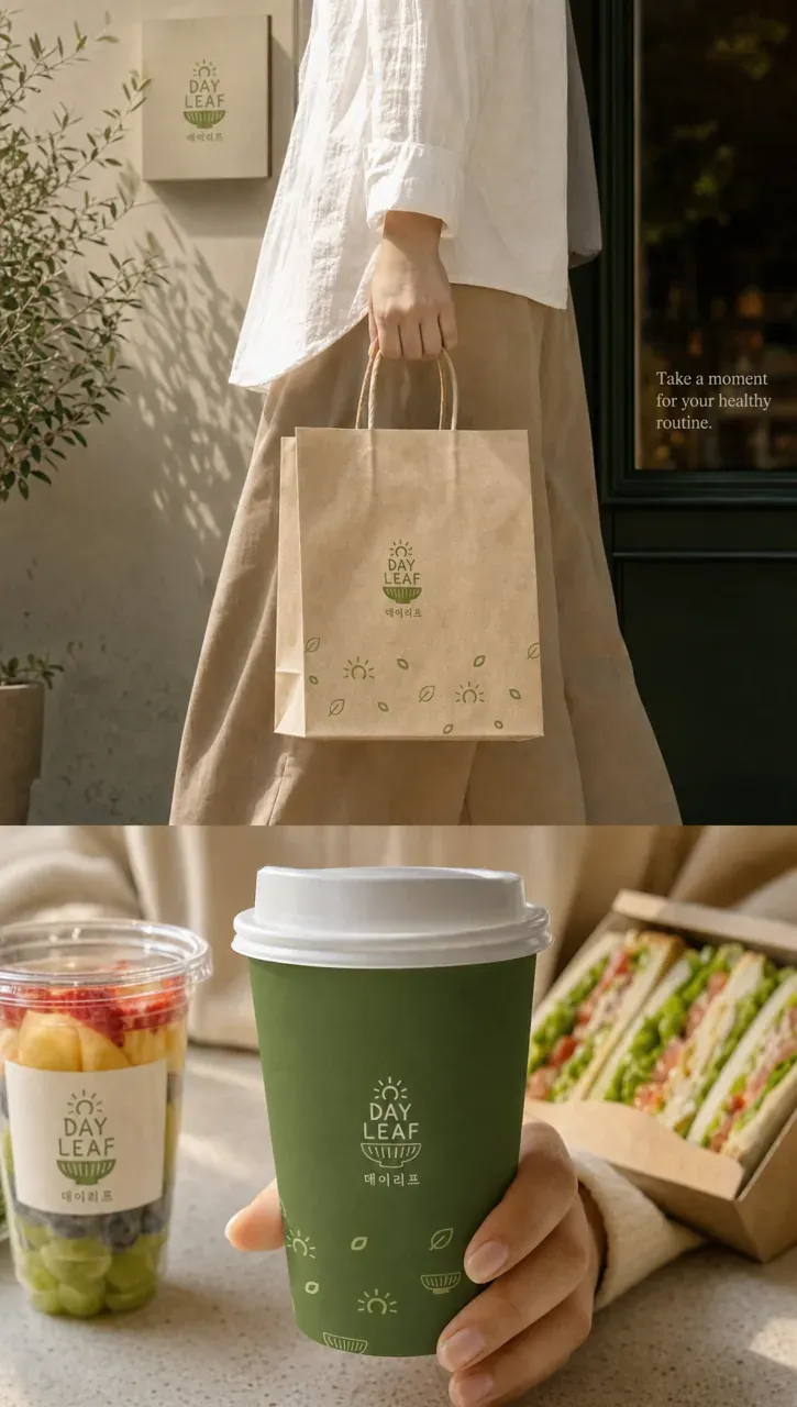 카페·베이커리 로고 디자인 — 미니멀한 조합형 카페 로고