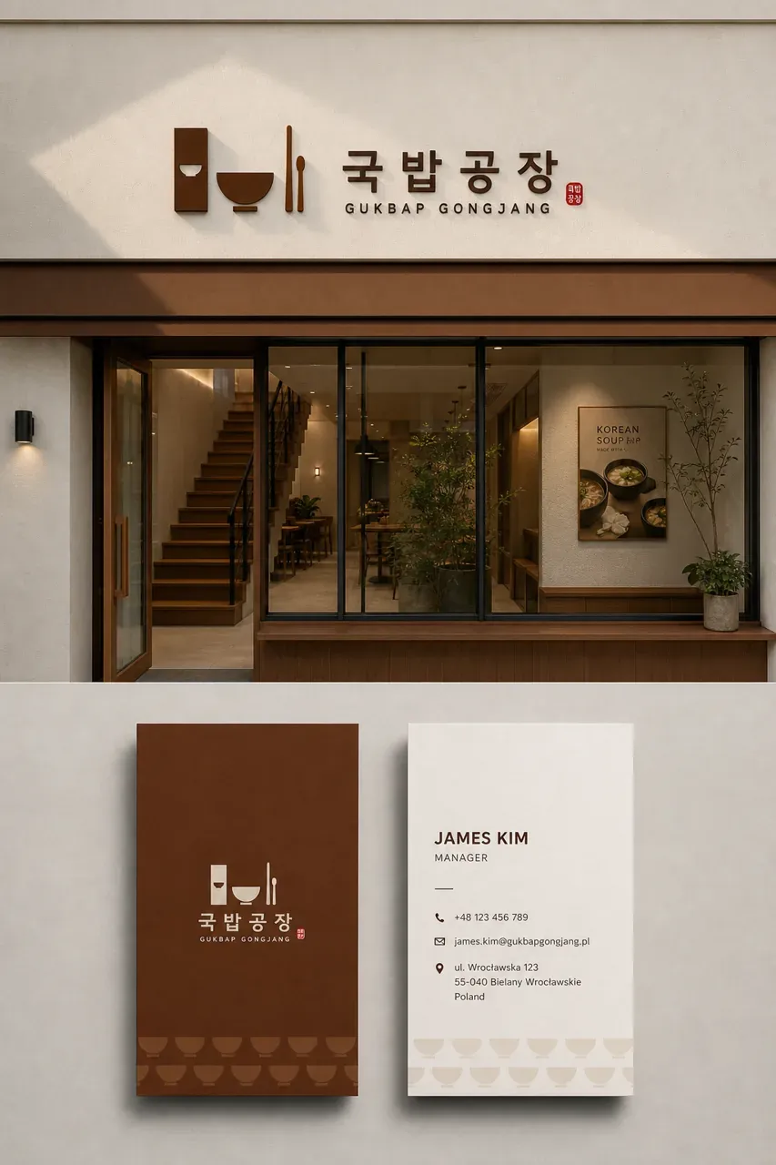 음식점·외식 로고 디자인 — 정통성과 효율의 현대적 단순함 음식점 로고