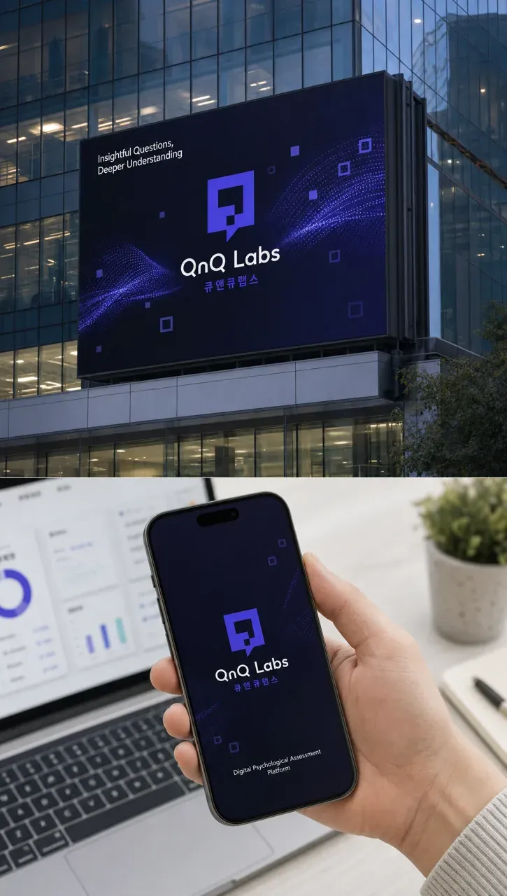 IT·테크 로고 디자인 — 질문으로 시작하는 인간탐색 IT 서비스 로고