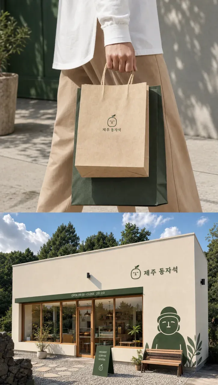 카페·베이커리 로고 디자인 — 미니멀한 조합형 카페 로고
