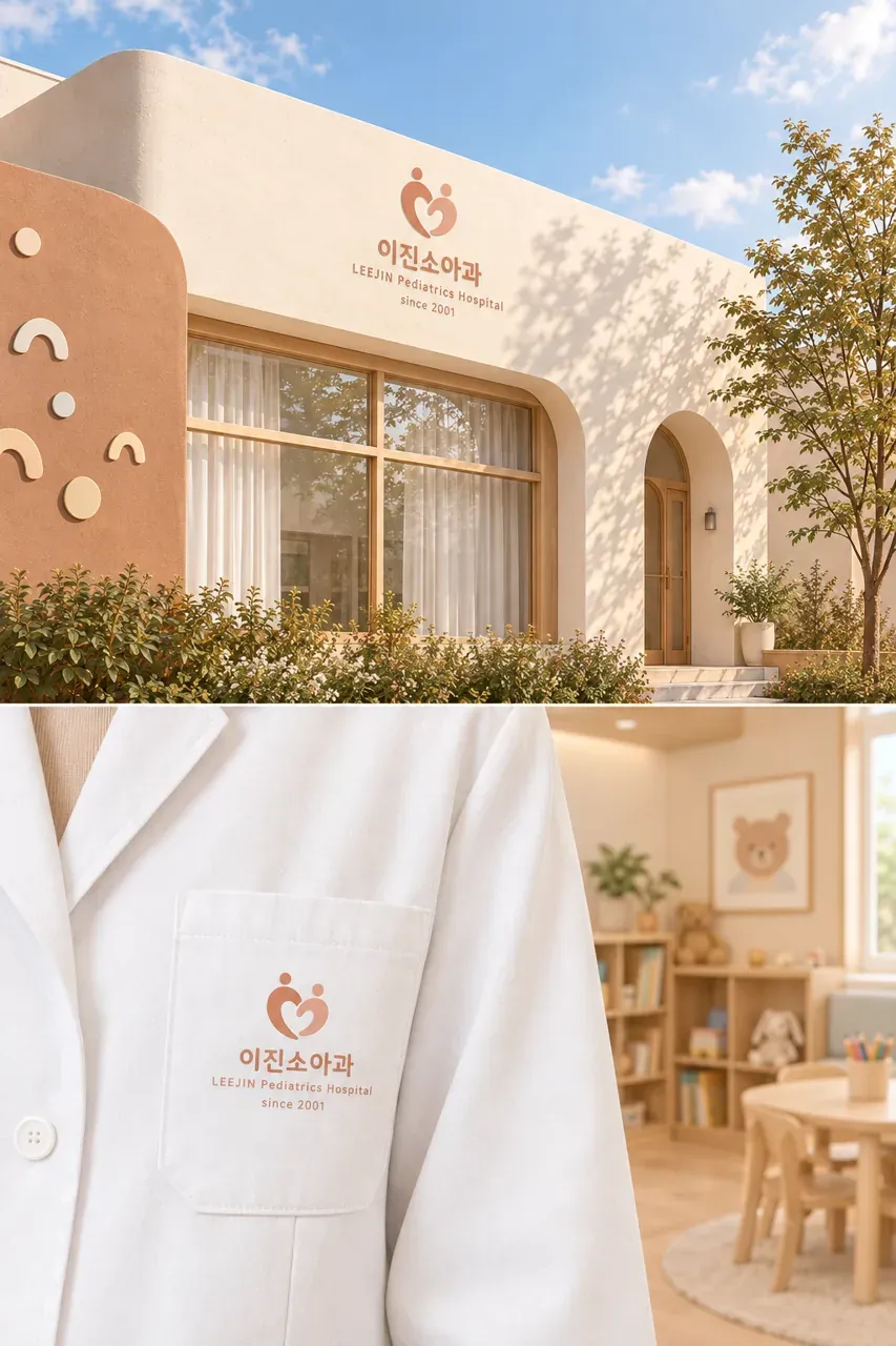 병원·의원 로고 디자인 — 원형으로 정의한 소아 의료의 신뢰 병원 로고