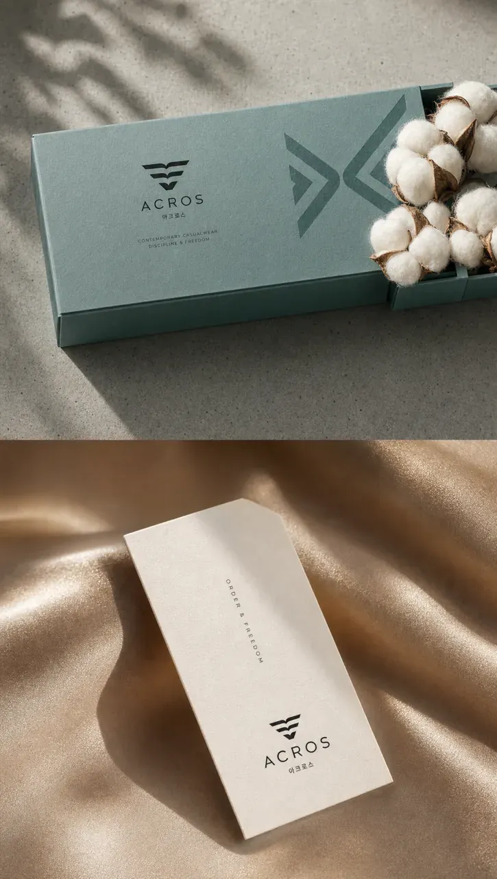 패션·의류 로고 디자인 — 모던하고 세련된 조합형 패션 브랜드 로고