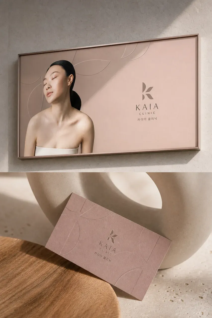 병원·의원 로고 디자인 — 고급스러운 조합형 병원 로고 적용 예시