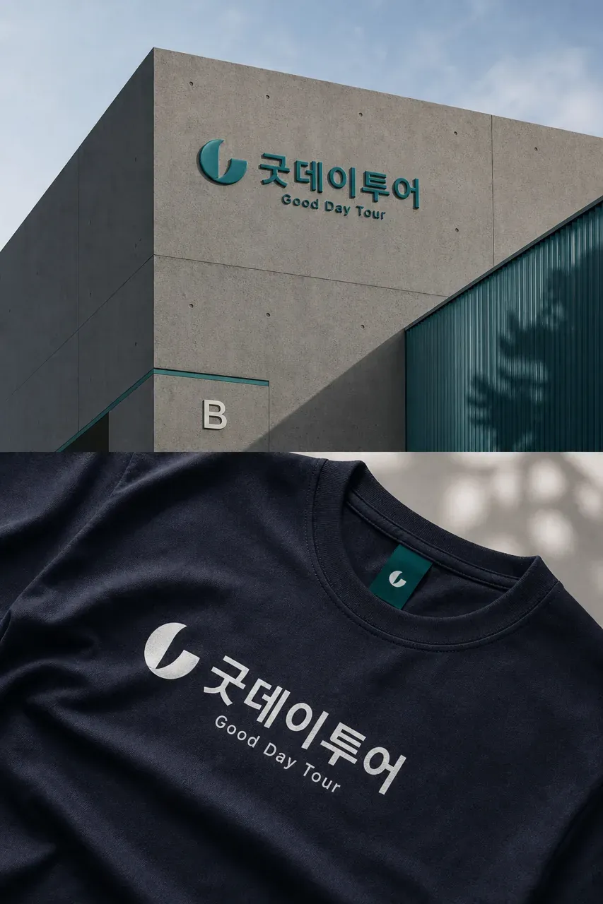 숙박·관광 로고 디자인 — 미니멀한 숙박·관광 브랜드 로고