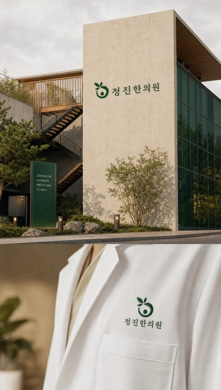 한의원·한방 로고 디자인 — 신뢰와 치유의 원(圓) 한의원 로고